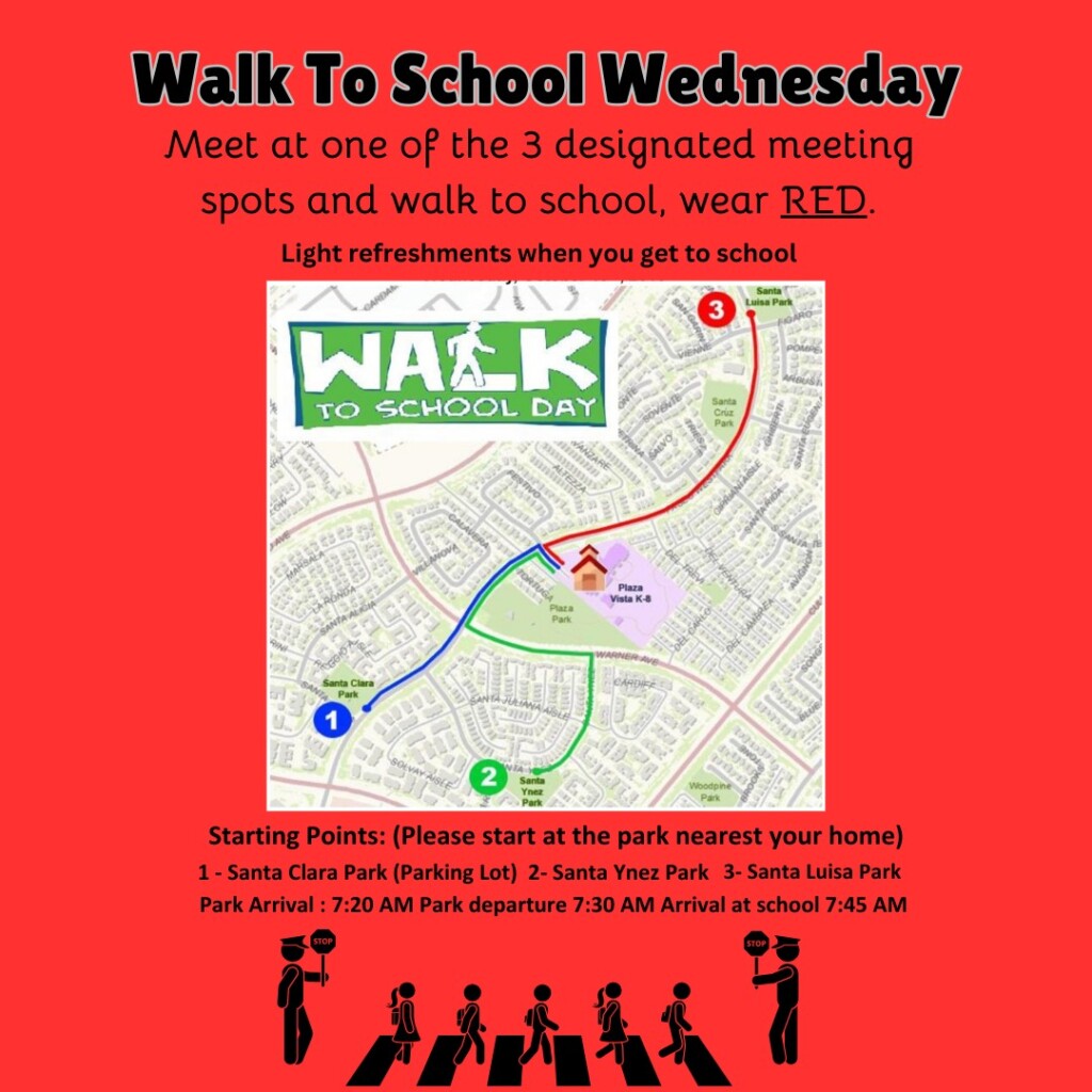 2024 Walk To School Wednesday Details